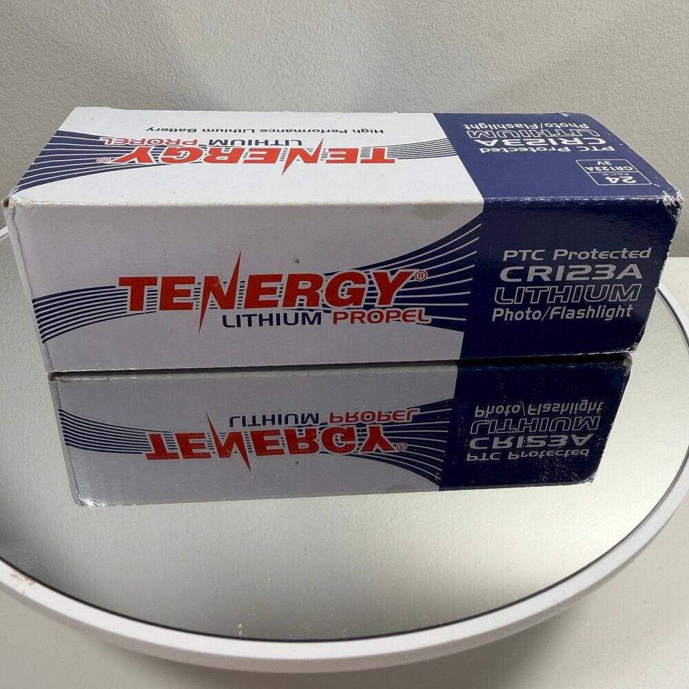 Tenergy Lithium Photo/Flashlight Batteries CR123A PTC Protected, 24 pack new